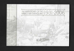 New Zealand 2006 MNH 75th Anniv Of The Hawkes Bay Earthquake SP7 Booklet - Cuadernillos