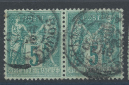 Lot N°83327   Paire Du N°75, Oblitéré Cachet à Date De BOURG-EN-BRESSE " AIN " - 1876-1898 Sage (Type II)