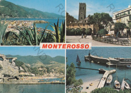 CARTOLINA  C12 MONTEROSSO,LA SPEZIA,LIGURIA-LE CINQUE TERRE-SPIAGGIA,MARE,ESTATE,VACANZA,BELLA ITALIA,VIAGGIATA 1984 - La Spezia