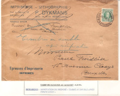 TP 194 Albert Houyoux Double Port S/L. Epreuves D'Imprimerie Tarif Imprimé Obl. BXL QL. 12/3/1927 > BXL - Storia Postale