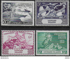 1949 Leeward Islands UPU 75th Anniversary 4v. MNH SG N. 119/22 - Andere & Zonder Classificatie