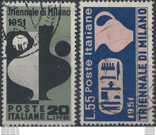 1951 Italia Triennale Di Milano US Sass. N. 666/67 - 1946-60: Nieuw/plakker