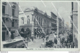 As623 Cartolina Palermo Citta' Via Roma E Teatro Biondo 1930 - Palermo