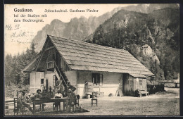 AK Johnsbach Im Gesäuse, Johnsbachtal, Gasthaus Pircher Mit Blick Zum Hochtorgrat  - Andere & Zonder Classificatie