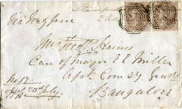 1857 India Calcutta B1 To Bangalore Cover - Autres & Non Classés