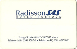 GERMANIA  KEY HOTEL  Radisson SAS Hotel Rostock - Hotel Keycards