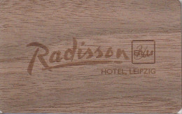 GERMANIA  KEY HOTEL  Radisson BLU Hotel Leipzig - WOODEN CARD - Hotelsleutels (kaarten)