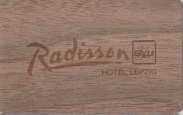 GERMANIA  KEY HOTEL  Radisson BLU Hotel Leipzig - WOODEN CARD - Cartes D'hotel