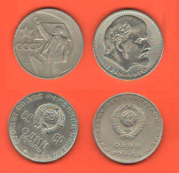 Russia Roubles 1967 Revolution + Lenin CCCP Nickel Coin - Russia