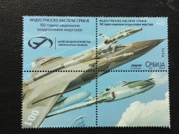 Stamp 3-15 - Serbia 2023 - VIGNETTE + Stamp - Industrial Heritage Of Serbia, Military Industry, Avion, Plane, Avio - Servië