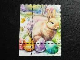 Stamp 3-15 - Serbia 2023 - VIGNETTE - Easter 2023, Paques, Rabbit - Serbie