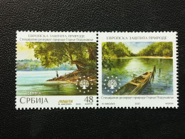 Stamp 3-15 - Serbia 2023 - VIGNETTE + Stamp - European Nature Protection - Serbien