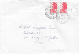 Postzegels > Europa > Frankrijk > 1945-.... > 1980-1989> Brief Met 2x No. 2502  (17423) - Briefe U. Dokumente