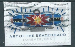 VERINIGTE STAATEN ETATS UNIS USA 2023 ART OF THE SKATEBOARD 3 USED PAPER MI 6022 SN 5765 YT 5627 - Usados