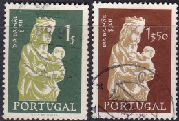 Portugal, 1956, 854/55, Used Oo,  Muttertag. Maria Mit Dem Kinde (Statue Aus Dem 15. Jh.) - Usado