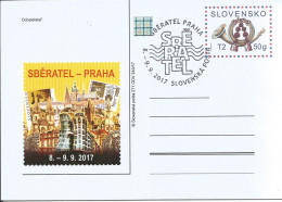 CDV 271 Slovakia Sberatel Sammler Collector 2017 Dancing House St Vitus Cathedral Stamps On Stamps - Chiese E Cattedrali