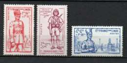 INDE 1941 .  Série N°s 123 à 125 .  Neufs * (MH) . - Unused Stamps
