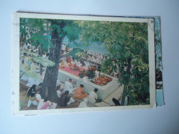INDIA    POSTCARDS  1970 PONDICHERRY  STAMPS   MORE  PURHASES 10%  DISSCOUNT - India