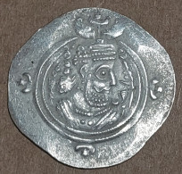 SASANIAN KINGS. Khosrau II. 591-628 AD. AR Silver  Drachm  Year 33 Mint WYHC - Orientales