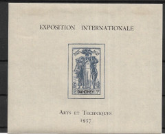 Dahomey  1937 Exposition Internationale De Paris  MH - 1937 Exposition Internationale De Paris