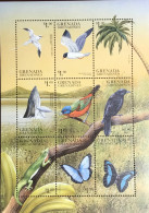 Grenada Grenadines 1999 Flora & Fauna Birds Whales Trees Reptiles Butterflies Sheetlet MNH - Andere & Zonder Classificatie