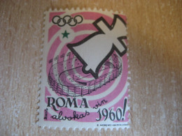 ROMA 1960 Olympic Games Esperanto Poster Stamp Vignette ITALY Spain Label Olympics - Summer 1960: Rome