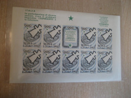 ITALY Idiom ROMA 1960 Olympic Games Esperanto Bloc 10 Imperforated Poster Stamp Vignette ITALY Spain Label Olympics - Verano 1960: Roma