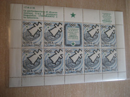 ITALY Idiom ROMA 1960 Olympic Games Esperanto Bloc 10 Poster Stamp Vignette ITALY Spain Label Olympics - Zomer 1960: Rome