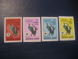 ROMA 1960 Basket Basketball Basket-ball Olympic Games Esperanto 4 Imperforated Poster Stamp Vignette ITALY Spain Label - Basket-ball