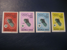 ROMA 1960 Ice Hockey Sur Glace Olympic Games Olympics Esperanto 4 Imperforated Poster Stamp Vignette ITALY Spain Label - Eishockey