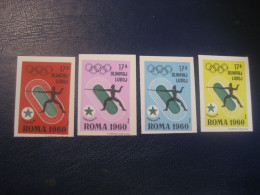ROMA 1960 Fencing Escrime Olympic Games Olympics Esperanto 4 Imperforated Poster Stamp Vignette ITALY Spain Label - Esgrima