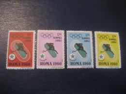 ROMA 1960 Ice Hockey Sur Glace Olympic Games Olympics Esperanto 4 Poster Stamp Vignette ITALY Spain Label - Jockey (sobre Hielo)