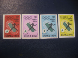 ROMA 1960 Javelin Javelot Athletics Olympic Games Olympics Esperanto 4 Imperforated Poster Stamp Vignette ITALY Spain - Atletica