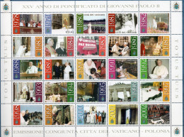 Vatican 2003 Pope John Paul For 25 Years Block Issue MNH - Christentum