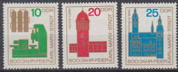 DDR Mi 1117-19  -  800 Jahre Chemnitz (Karl-Marx-Stadt) Bauten - Unused Stamps