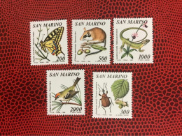 SAINT MARIN 1990 5v Neuf MNH ** MI  Pájaro Bird Pássaro Vogel Ucello Oiseau SAN MARINO - Andere & Zonder Classificatie