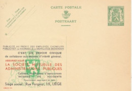 BELGIUM PPS 30C GREEN "SCEAU D'ETAT" SBEP 5 PUBLIBEL 214 SMAP UNUSED - Werbepostkarten