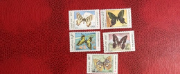 LAOS 1991 5v Neuf MNH ** Mi 1281 / 1285 Mariposa Butterfly Borboleta Schmetterlinge Farfalla - Schmetterlinge