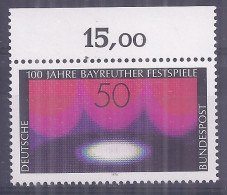 Germany 1976. Festival Bayreuth M=896 Y=745  (**) - Unused Stamps