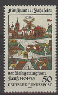 Germany 1975. Asedio De Neuss M=843 Y=692  (**) - Unused Stamps