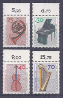 Germany 1973. Instrumentos Musicales M=782-85 Y=631-34  (**)w/label - Neufs