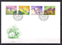 Liechtenstein 1989 FDC Mountains Sc 911-14i 974-77 - FDC