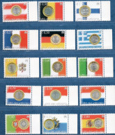 Vatican 2004 Euro Coins Of All Participating Countries 15 Values MNH - Coins