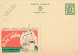 BELGIUM PPS 30C GREEN "SCEAU D'ETAT" SBEP 5 PUBLIBEL 217 VILLAS A VENDRE UNUSED - Werbepostkarten