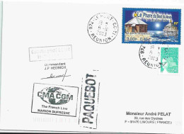 YT 3294 - Le Phare Du Bout Du Monde - Posté à Bord Du MD - Paquebot - Le Port - La Réunion - 08/10/2003 - Lettres & Documents