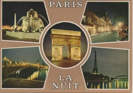 PARIS, MILTIVUE LA NUIT COULEUR REF 16204 - Autres & Non Classés