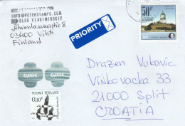 Russia - 2017 - Vyborg Castle / Lighthouse / Private Post -PetersPost - Stamp On Proirity Cover / Posted From Finland - Phares