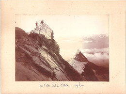 Dépt 73 - AUSSOIS - Photographie Ancienne 12,1 X 17 Cm Sur Carton 17 X 22,8 Cm - POINTE DE L'ÉCHELLE - (1911) - Photo - Sonstige & Ohne Zuordnung