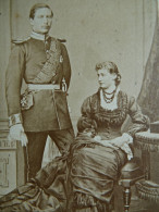 Photo Cdv C. Lihtwerck, Berlin - Prinz Wilhelm Von Preussen Mit Braut, Circa 1880 L437 - Antiche (ante 1900)