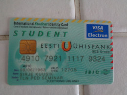 Estonia Bank Card - Credit Cards (Exp. Date Min. 10 Years)